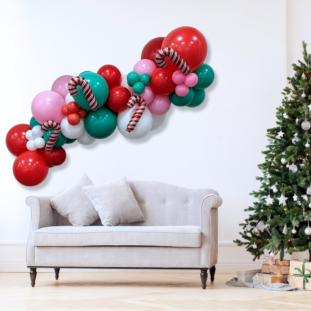 Candy Cane Lane Holiday Balloon Garland