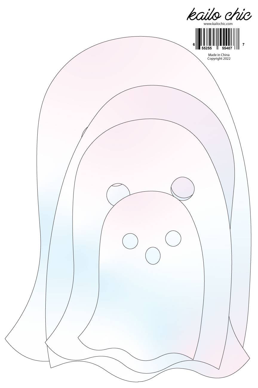 Iridescent Paper Ghosts Hallowen Decorations