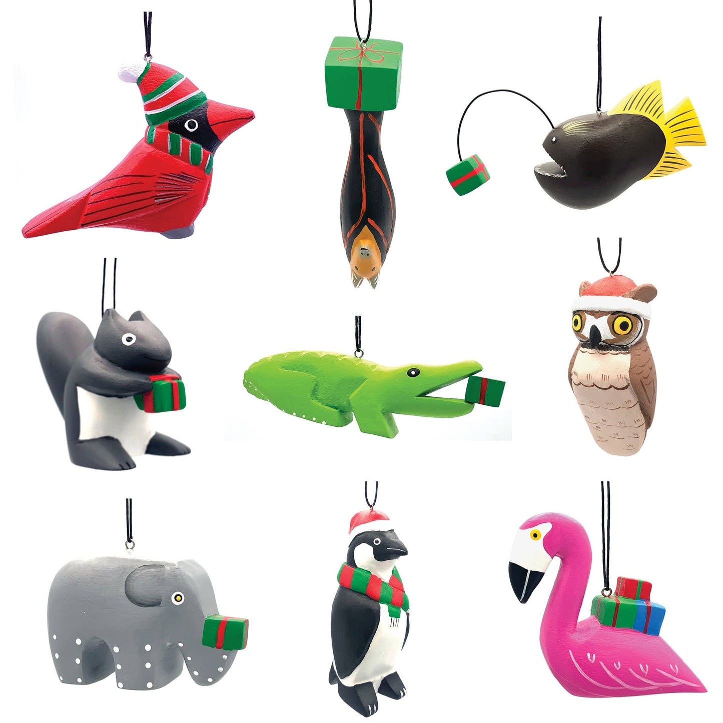 Holiday Balsa Ornament Assortment (30 units)