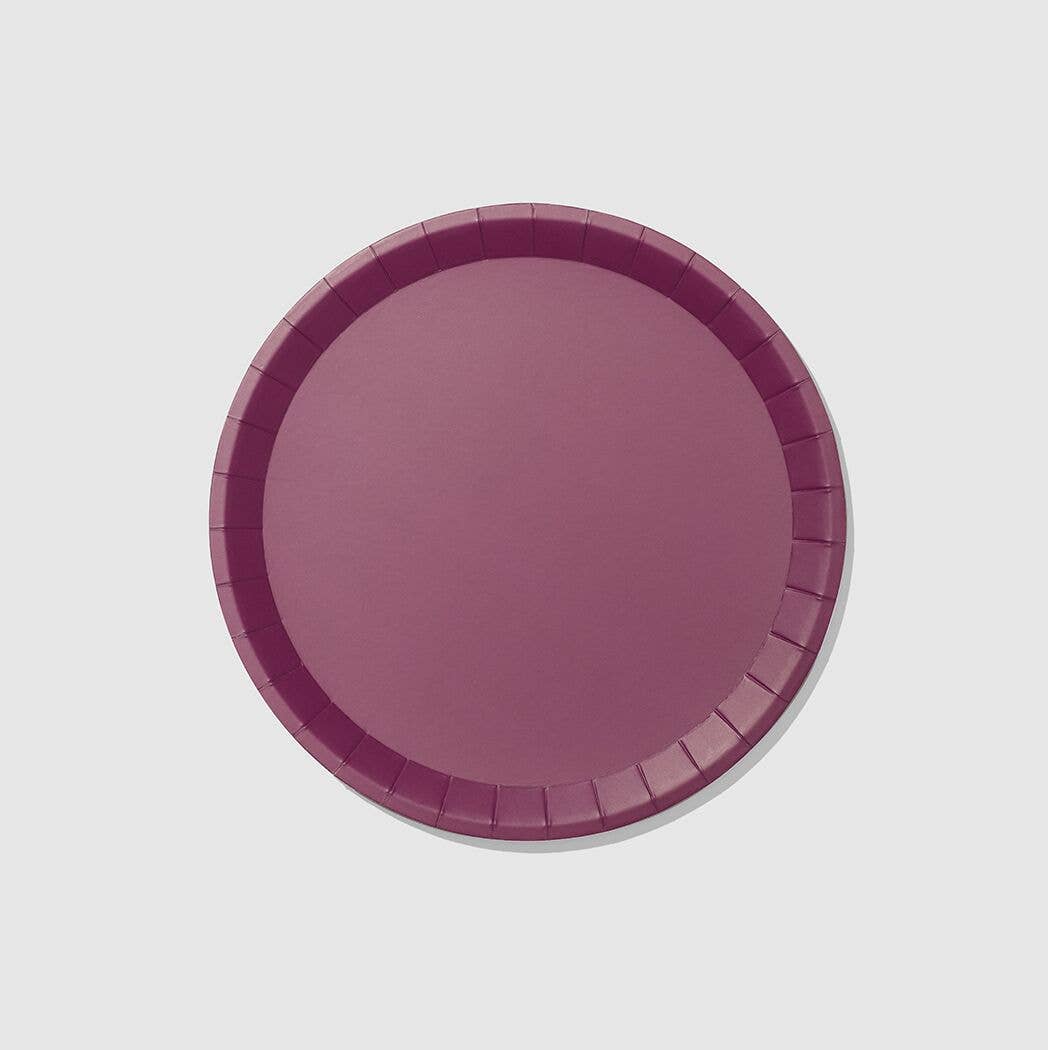 Plum Large Paper Party Plates (10 per Pack)