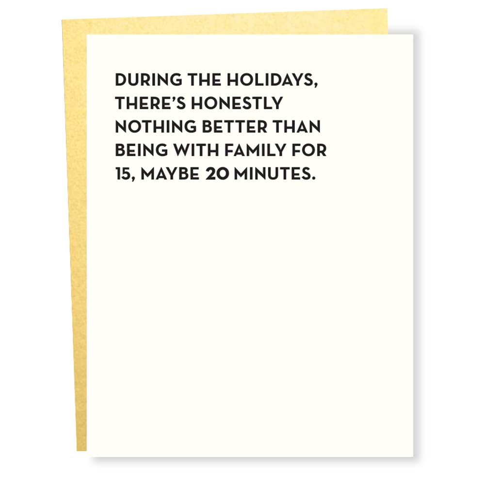 Twenty Minutes Card
