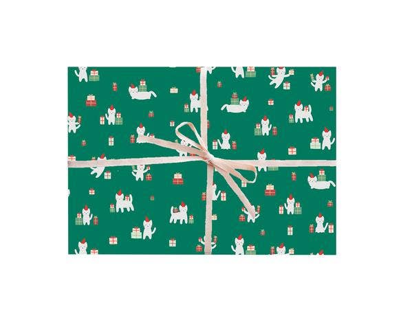 Meowy Christmas Gift Wrap Sheet