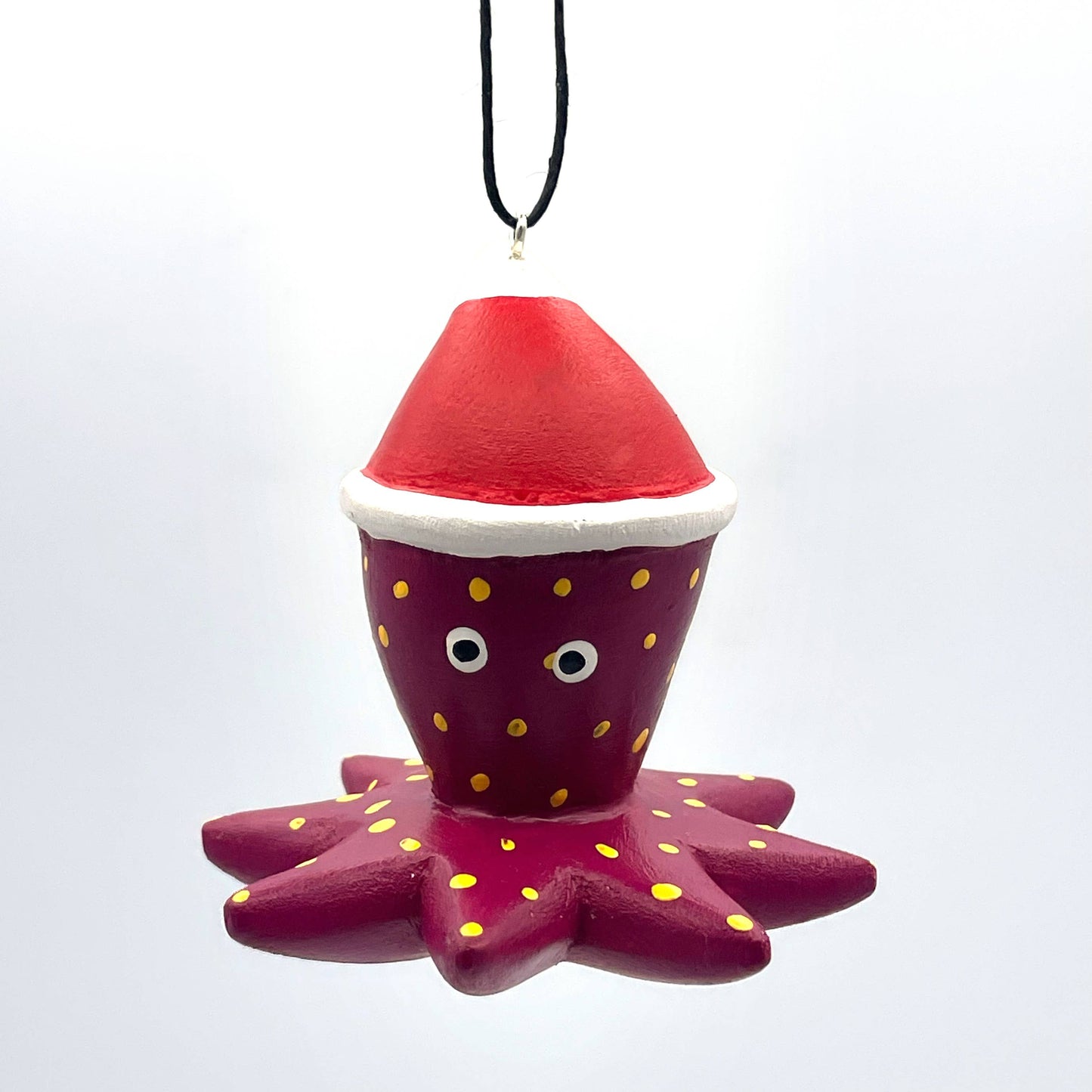 Holiday Octopus Balsa Ornament