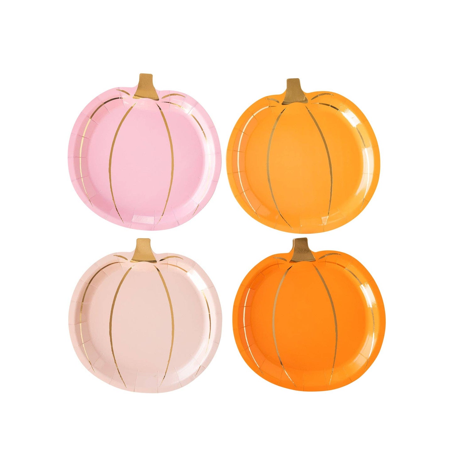 Happy Haunting Modern Pumpkin Plate Set