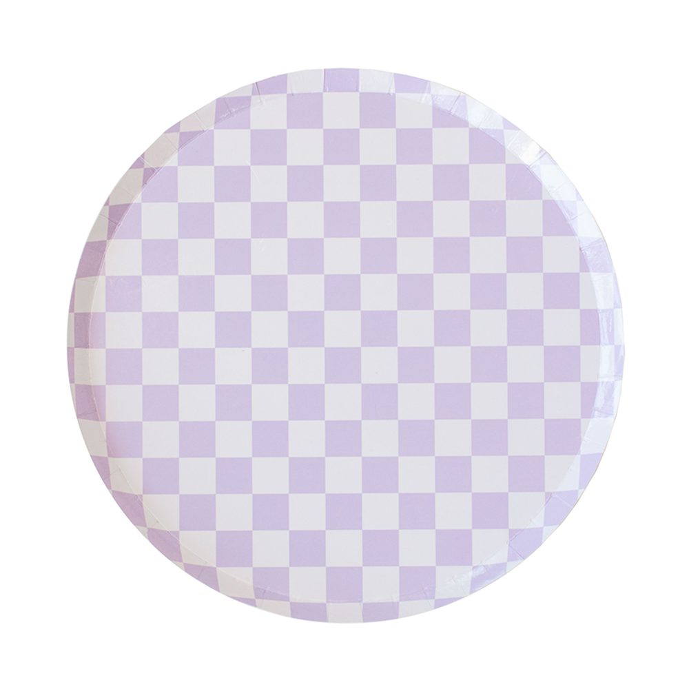 Check It! Purple Posse Plates - 2 Size Options - 8 Pk.: Dessert