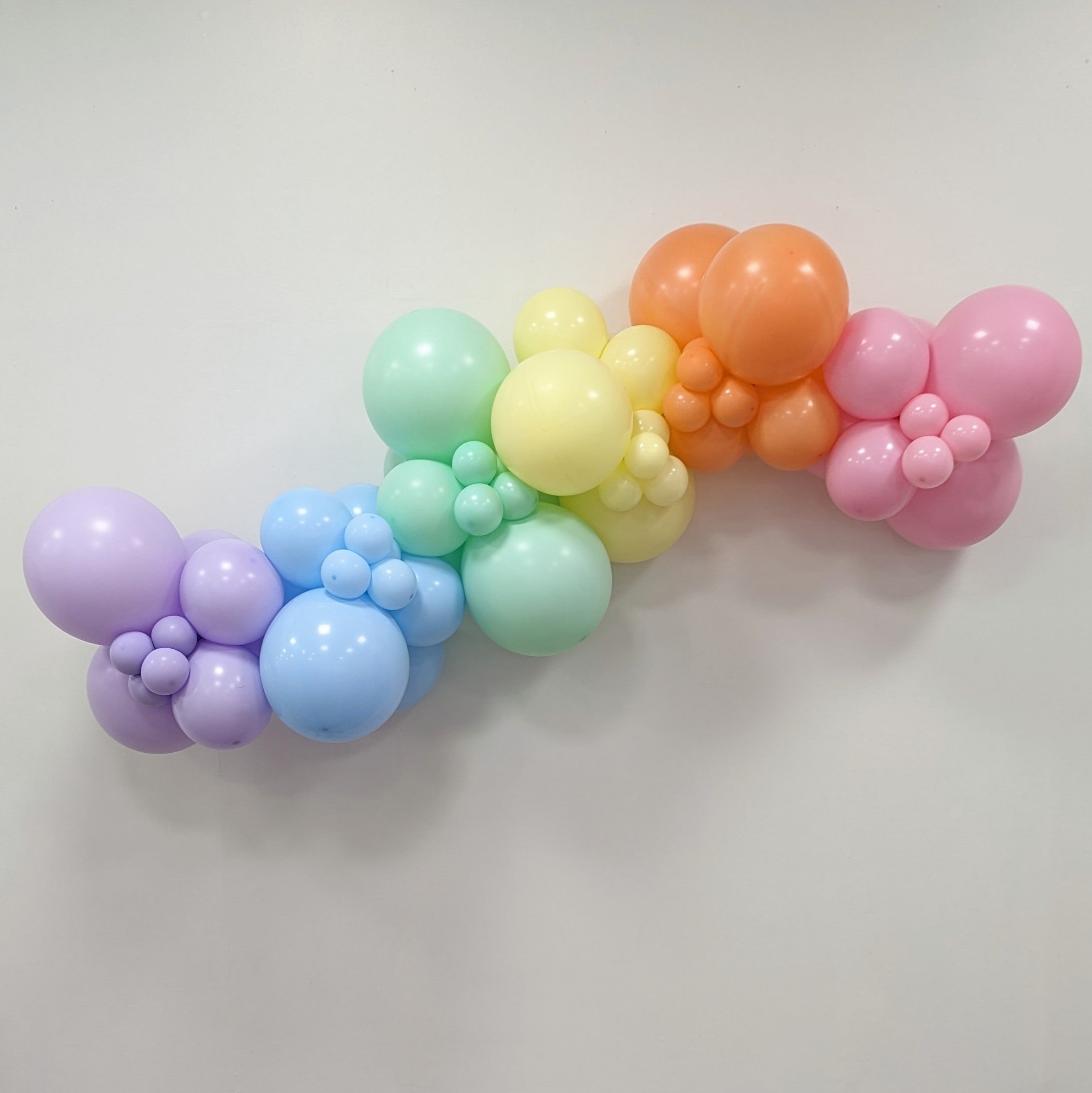 Grab + Go Balloon Garland - Pastel Rainbow – The Cheerful Balloon