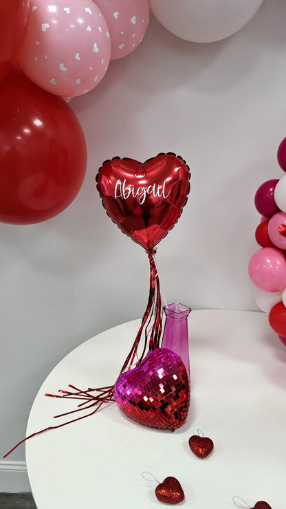 Personalized Balloon Heart Wand