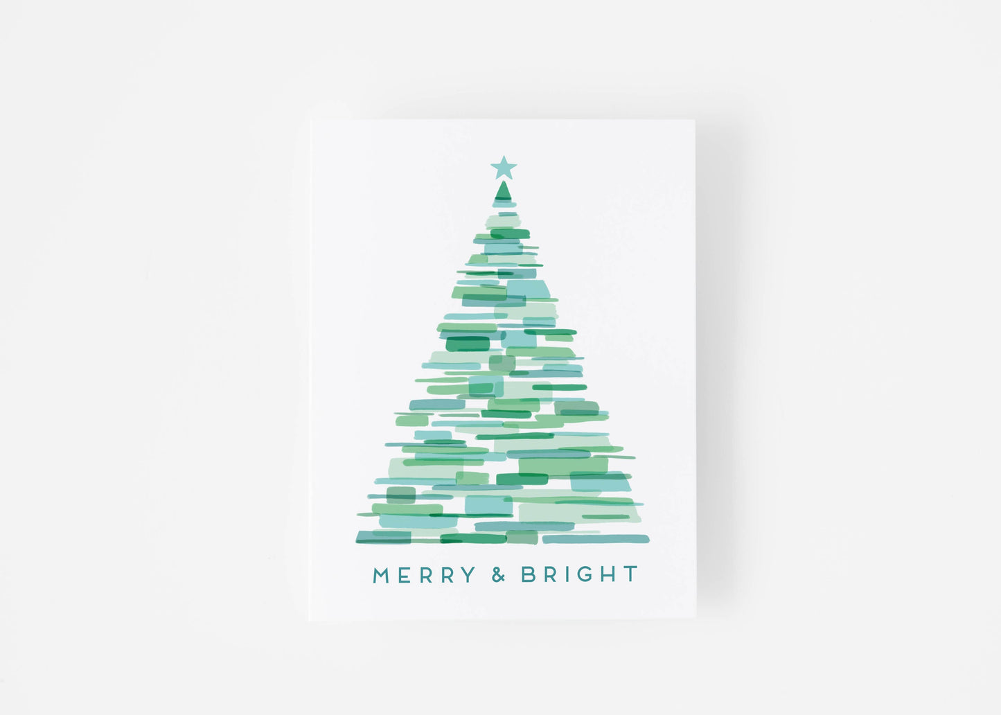 Sea Glass Merry and Bright Christmas Card