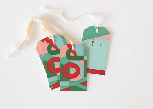 Bright Joy Christmas Gift Tag, Holiday Packaging