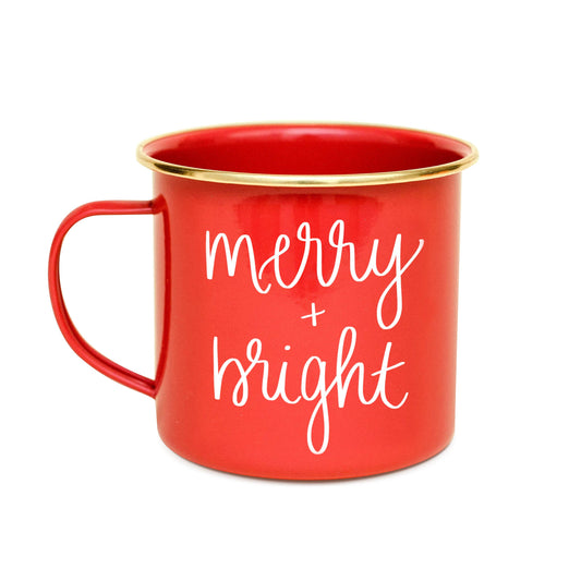 Merry and Bright - Red Campfire Coffee Mug - 18 oz