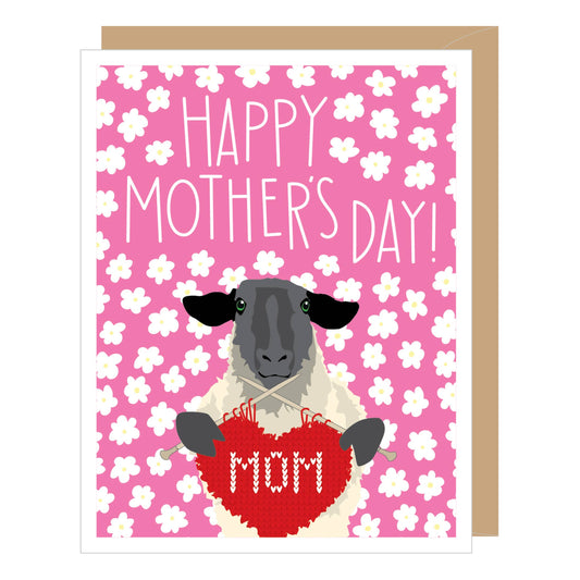 Knitting Sheep Mother's Day Card