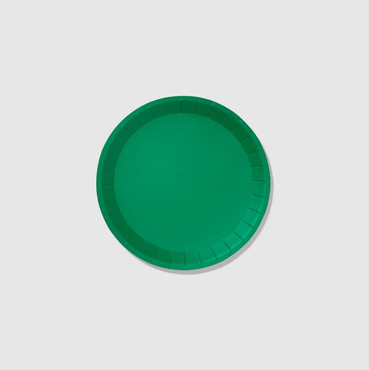 Green Small Paper Party Plates (10 per Pack)