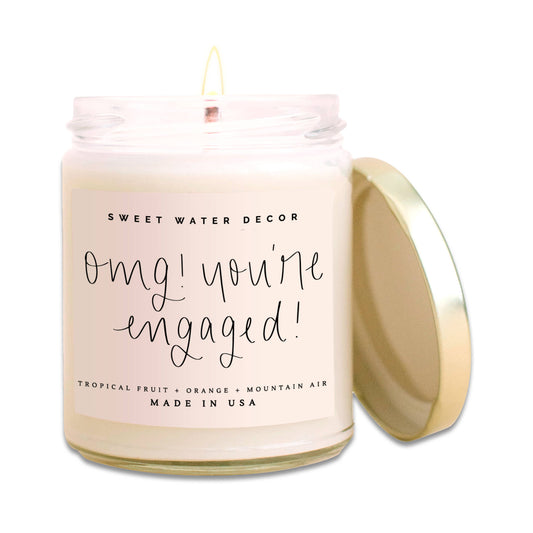 OMG! You're Engaged! Soy Candle - Clear Jar - 9 oz