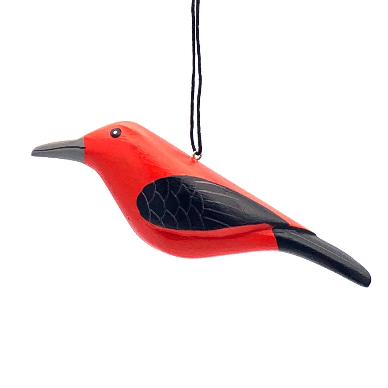 Scarlet Tanager Balsa Ornament