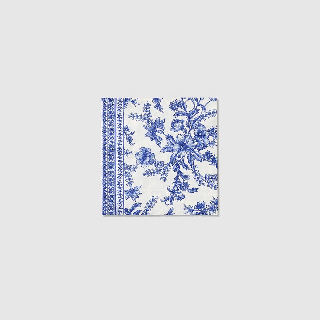 French Toile Paper Cocktail Napkins (25 per Pack)