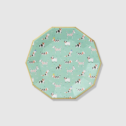 Hot Diggity Dog Large Paper Party Plates (10 per Pack)