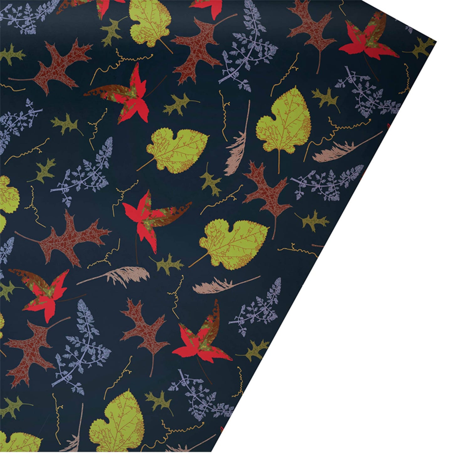 Autumn Toss on Teal wrapping paper