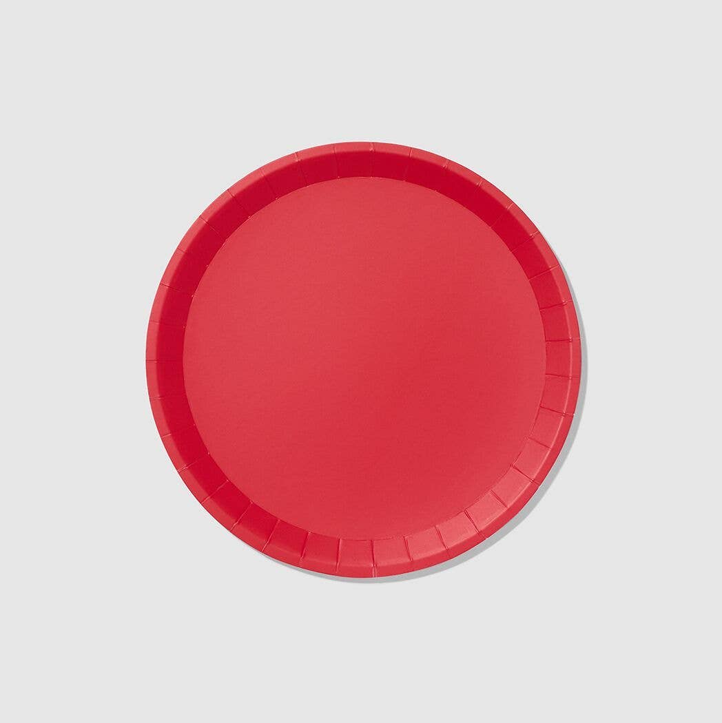 Red Large Paper Party Plates (10 per Pack)