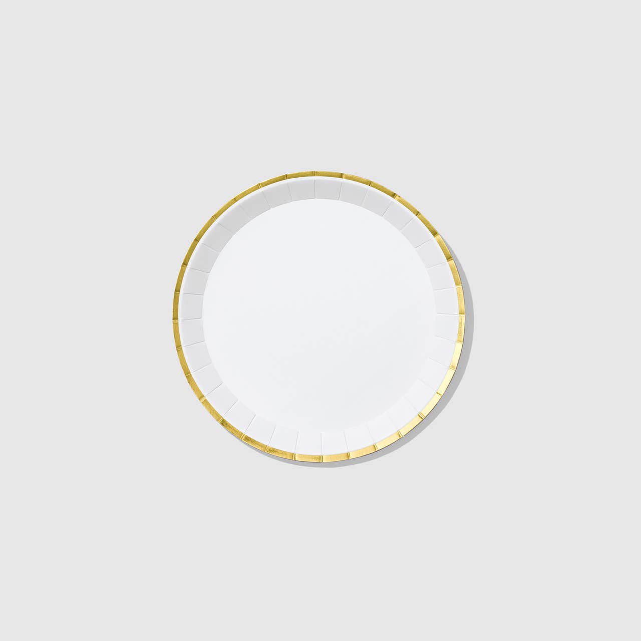 White and Gold Small Paper Party Plates (10 per Pack)