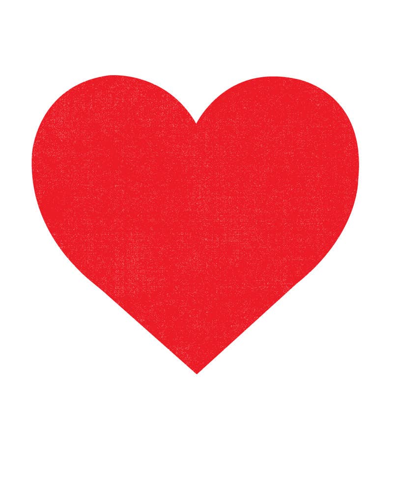 Valentine Red Heart Print - Minimalist Screenprint